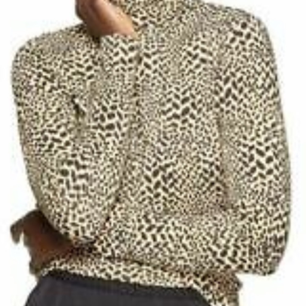 Who What Wear Leopard Long Sleeve Turtle Neck / S